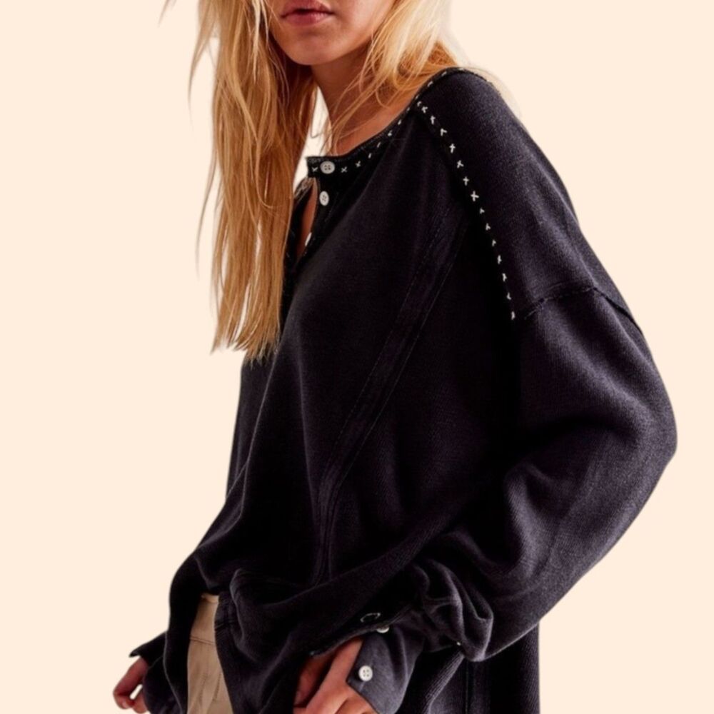 We The Free Taylor Henley Top